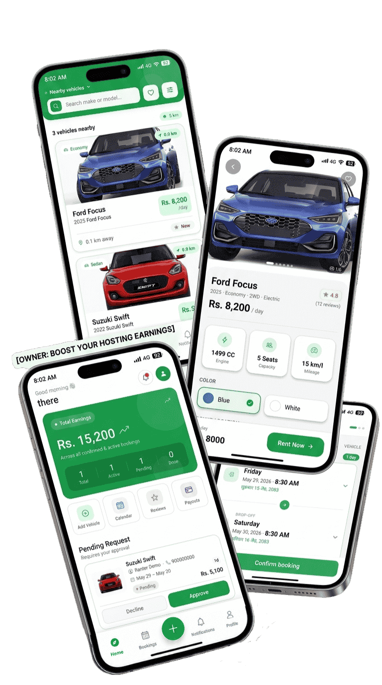 Sawari Saathi App Screens